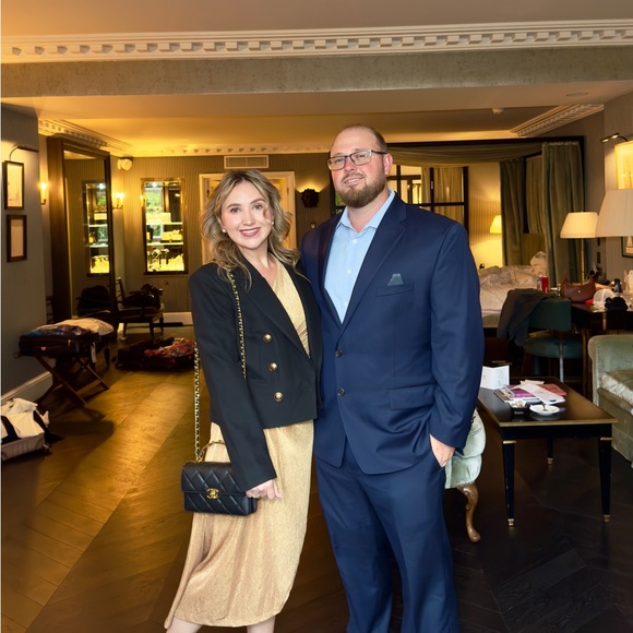 Golden glitter midi dress, one shoulder - Picture 3 of 3